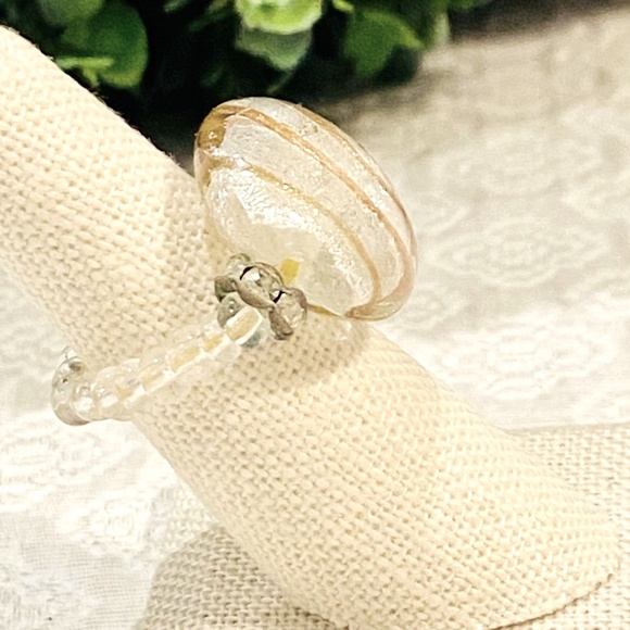 🎉 N1-HOST PICK-BEST IN JEWELRY-Hand Crafted Venetian Art Glass Ring - Picture 3 of 8